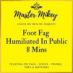 Foot Fag Humiliated In Public - 8 Mins